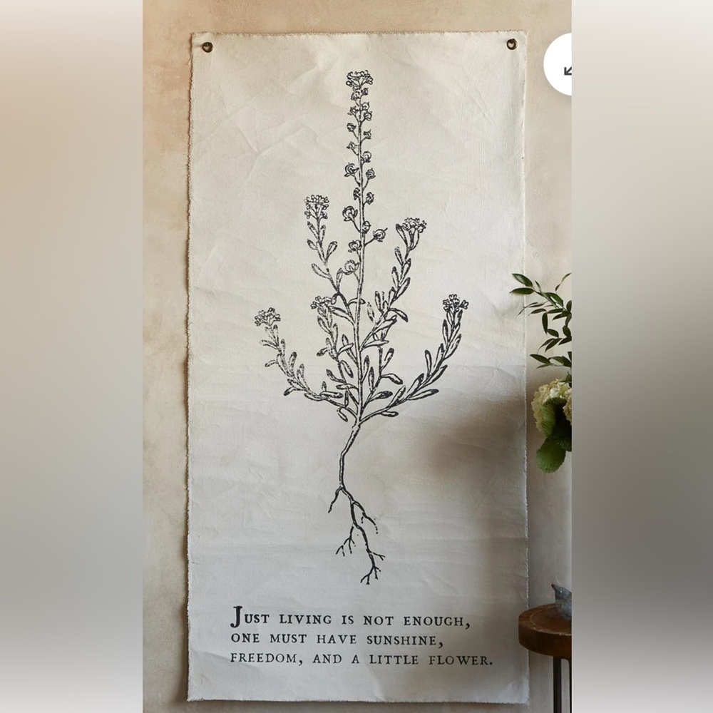 Sundance Black and White Botanical Tapestry Wall Decor